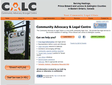 Tablet Screenshot of communitylegalcentre.ca